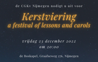 Flyer Kerstviering Festival of Lessons and Carols